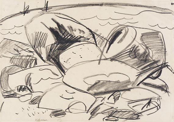 Ernst Ludwig Kirchner - Chalk drawing