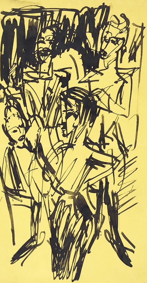 Kirchner, Ernst Ludwig - Brush and India ink