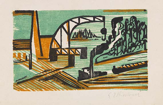 Kirchner, Ernst Ludwig - Woodcut in colors