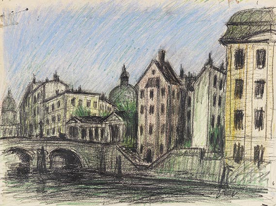 Werner Heldt - Oil crayon